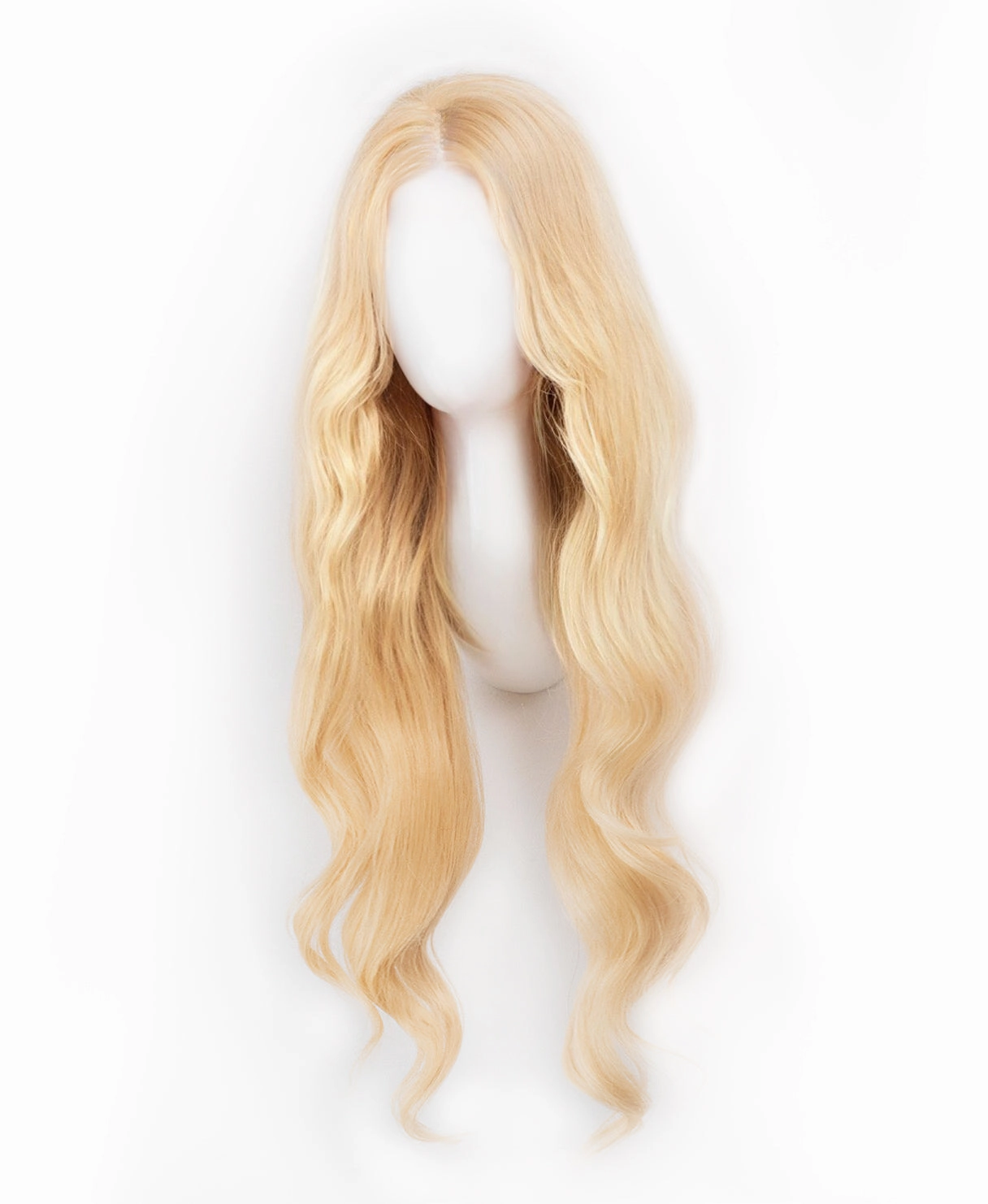 lace front human wig - 24" honey blonde.