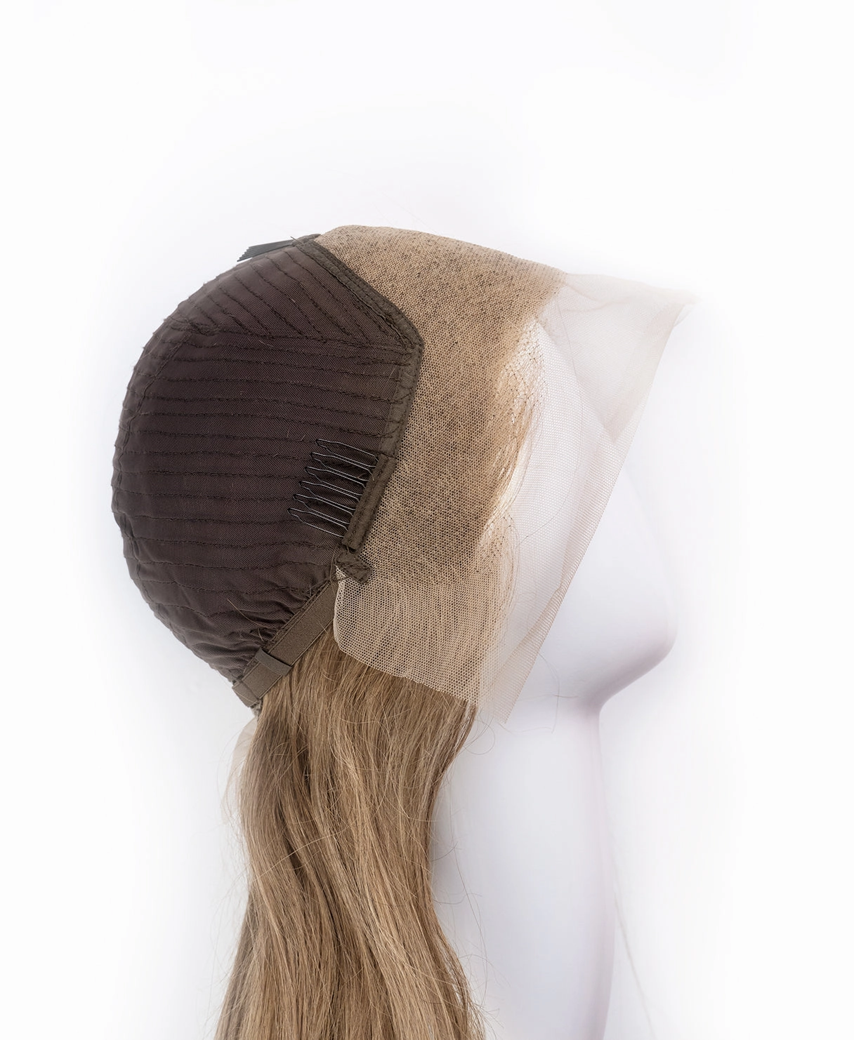 lace front human wig - 26" ash blonde.