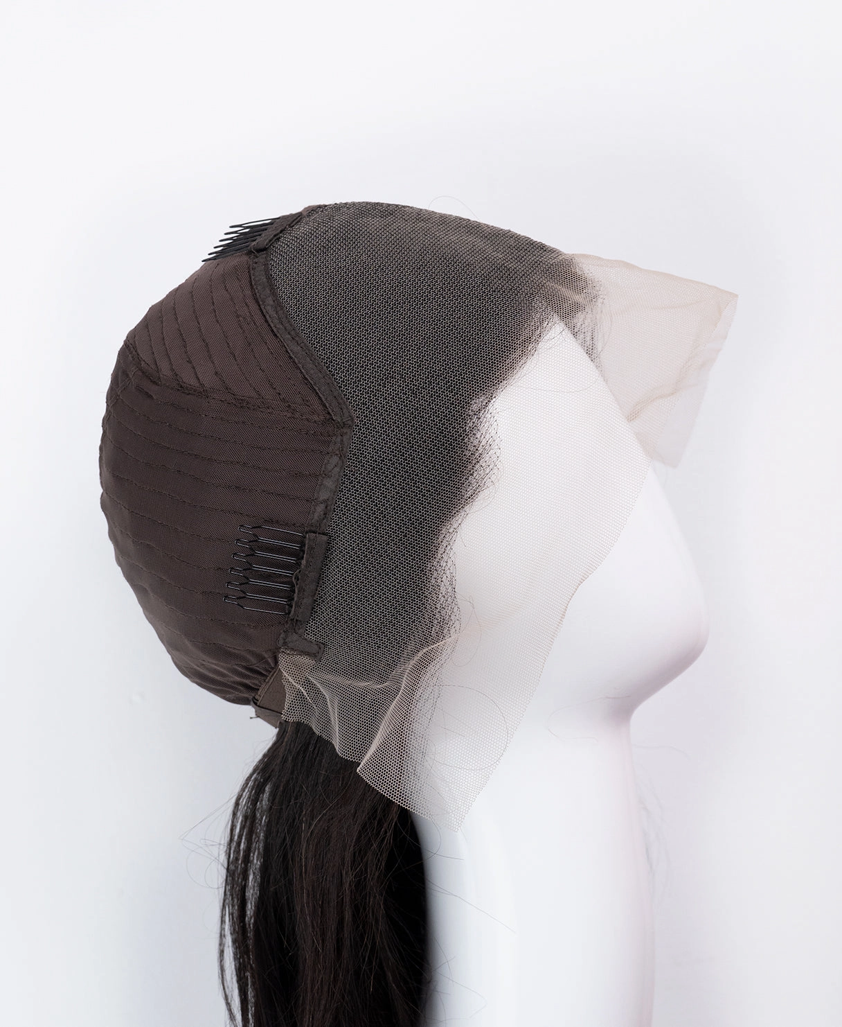 lace front human wig - 26" natural black.