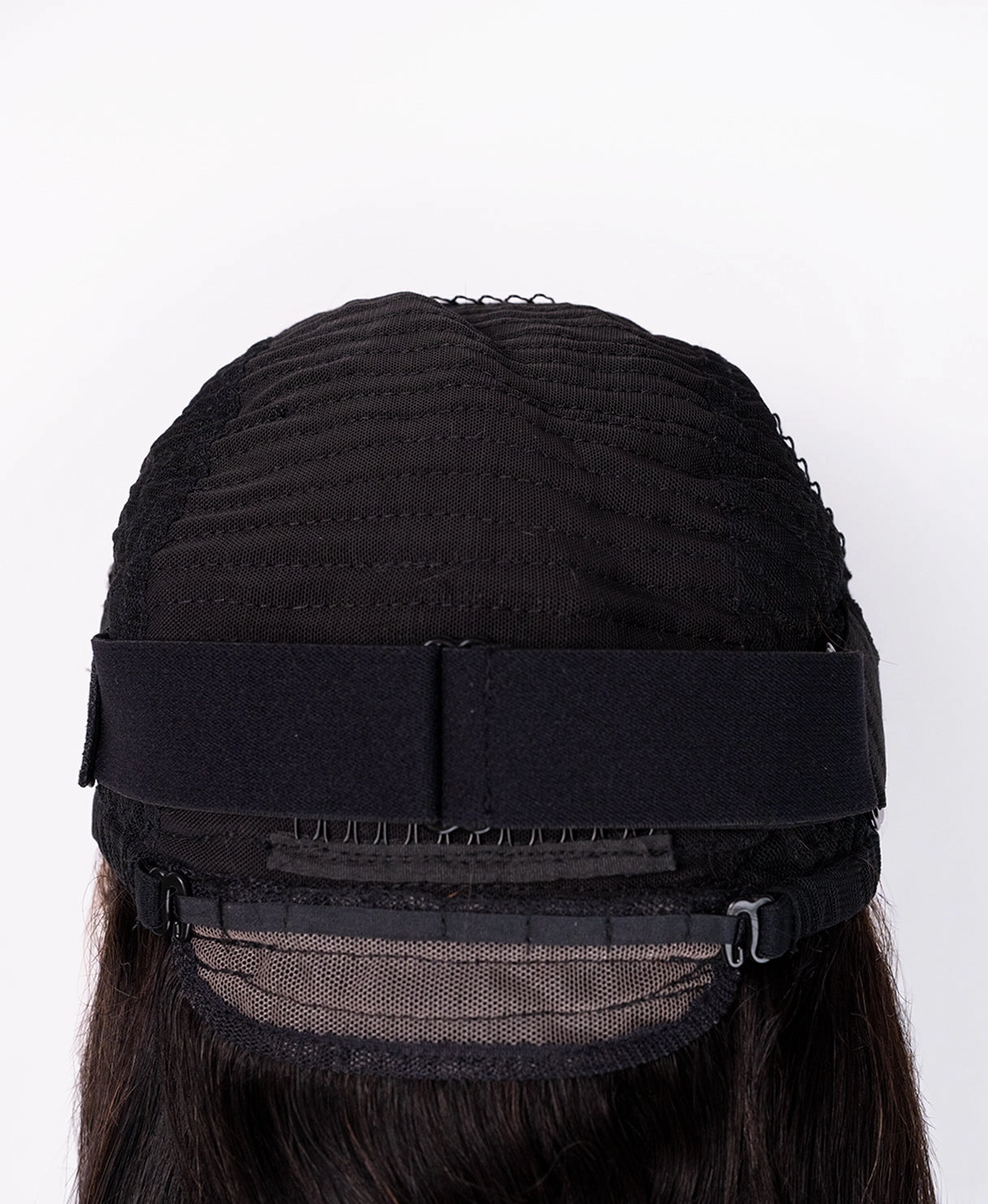 lace front layered human wig - 16" natural black.