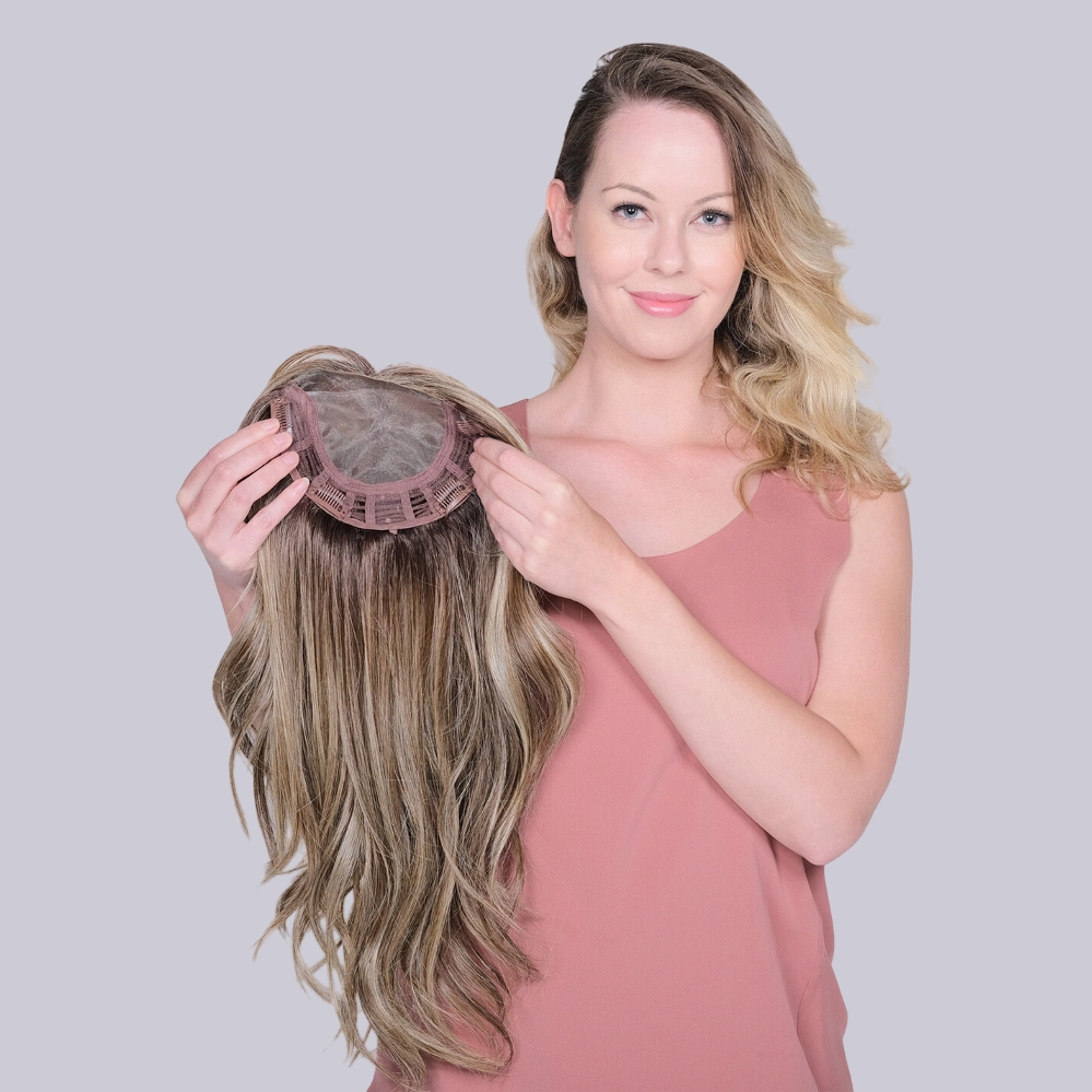 Lace Front Mono Topper Peerless 19" - Caf Collection by BelleTress