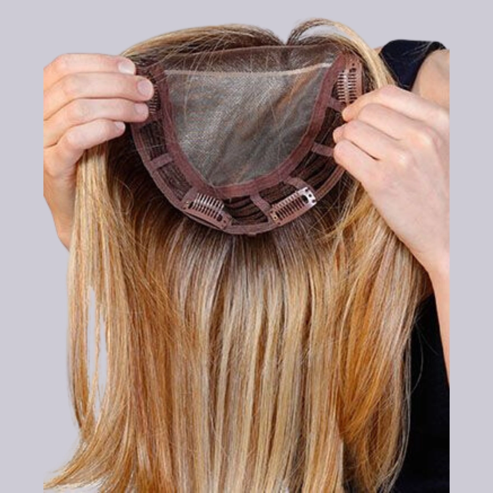 Lace Front Mono Topper Straight 18" - Caf Collection by BelleTress