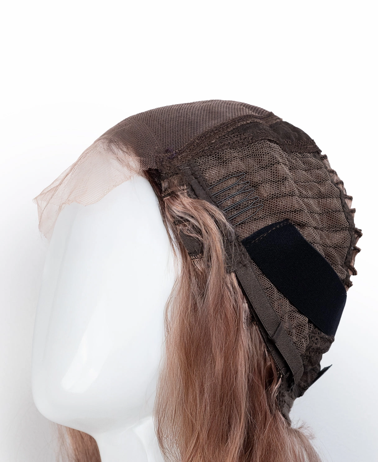 lace front wavy human wig - 22" rooted ros.