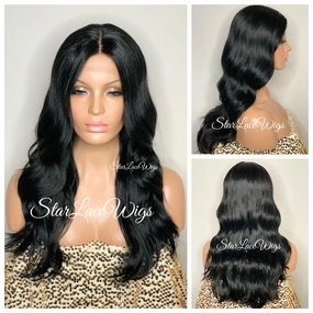 Lace Front Wig Long Synthetic Loose Waves Middle Part - Lyric