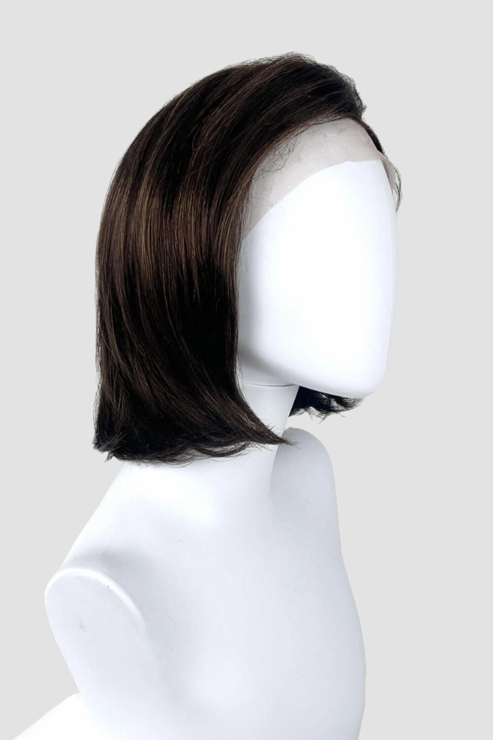 Lacefront wig, Italian bob, brown with blonde highlights: Lucia