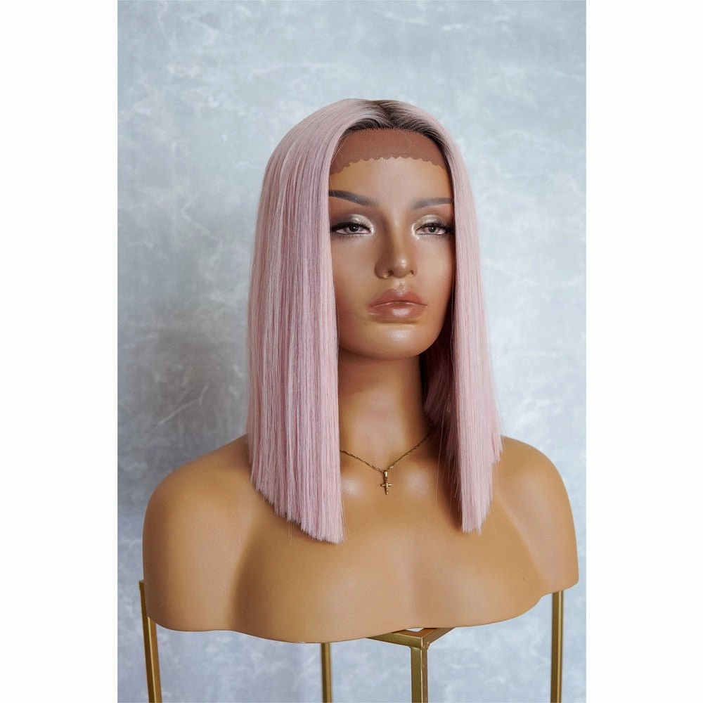LAURA Pink Ombre Lace Front Wig