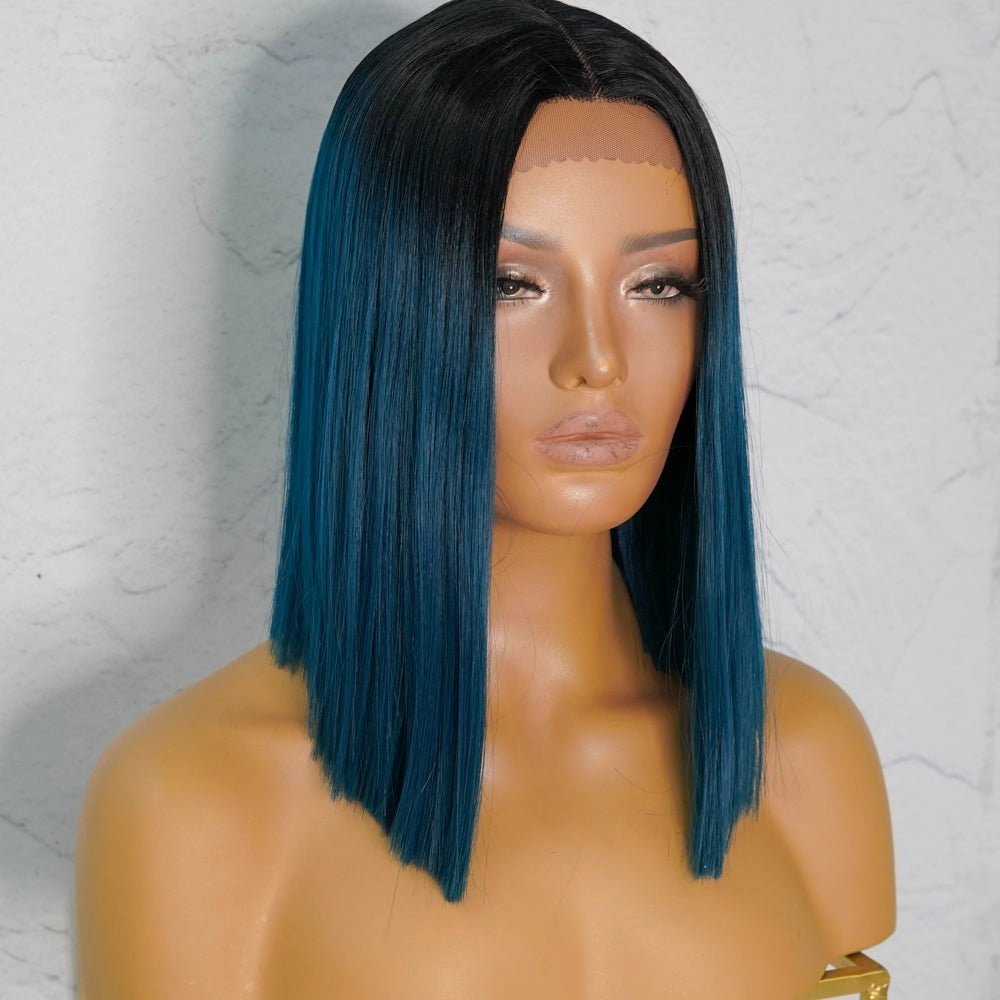 LAURA Teal Ombre Lace Front Wig