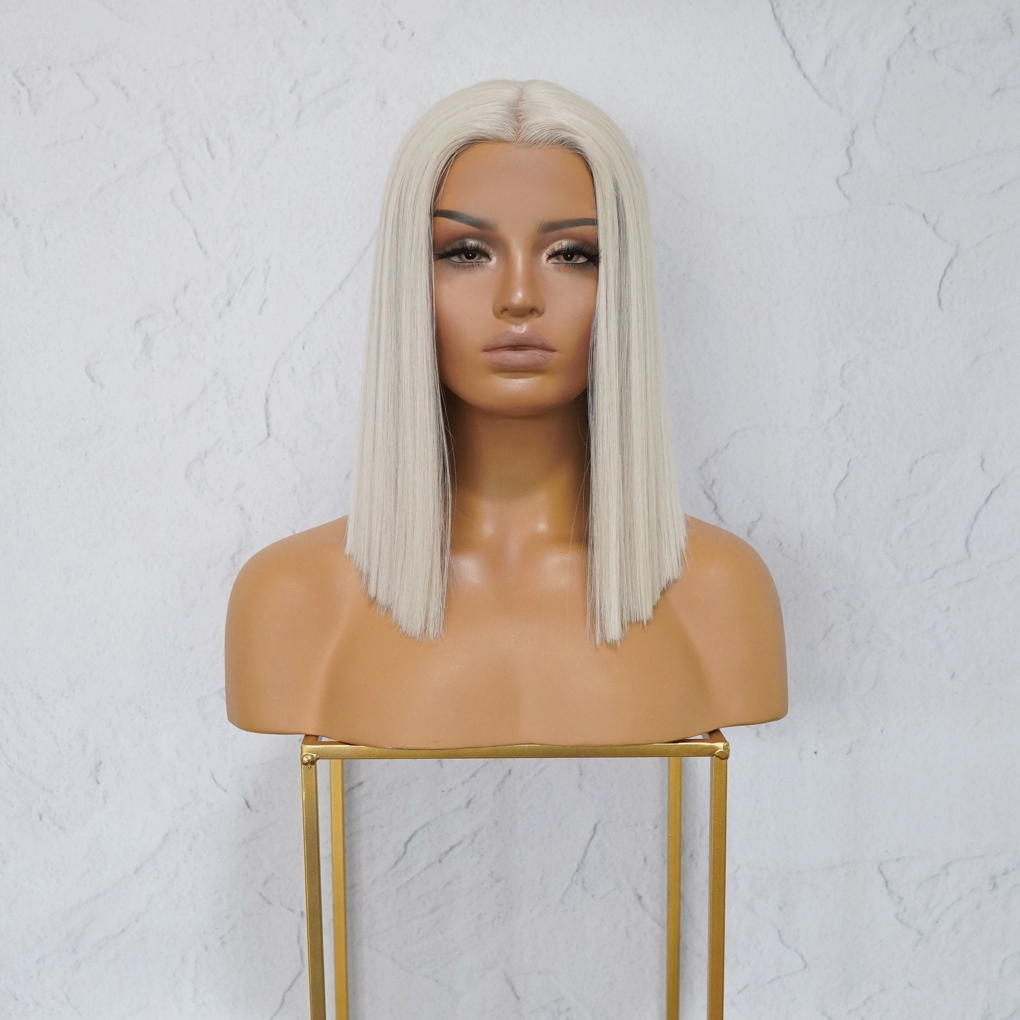 LAURA White Platinum Blonde Lace Front Wig