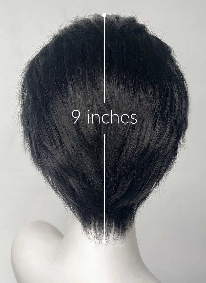 Like a Dragon Kazuma Kiryu Straight Slicked Back Black Lace Front Synthetic Men's Wig LF6010B