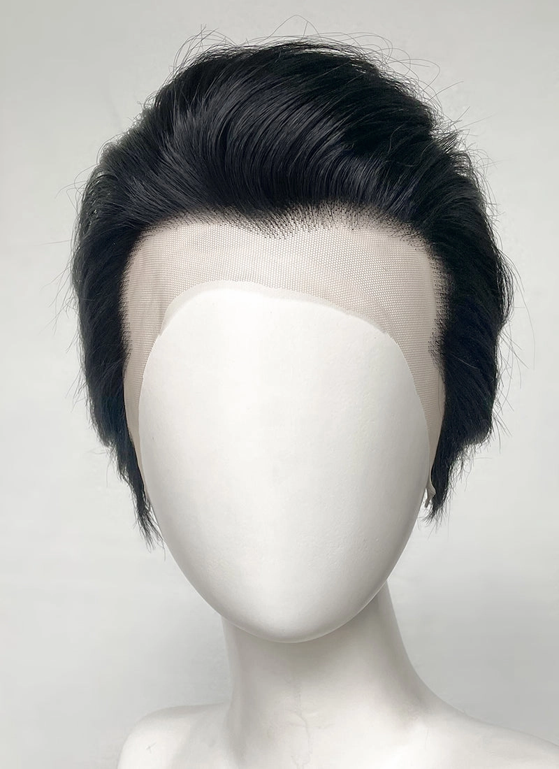 Like a Dragon Kazuma Kiryu Straight Slicked Back Black Lace Front Synthetic Men's Wig LF6010B