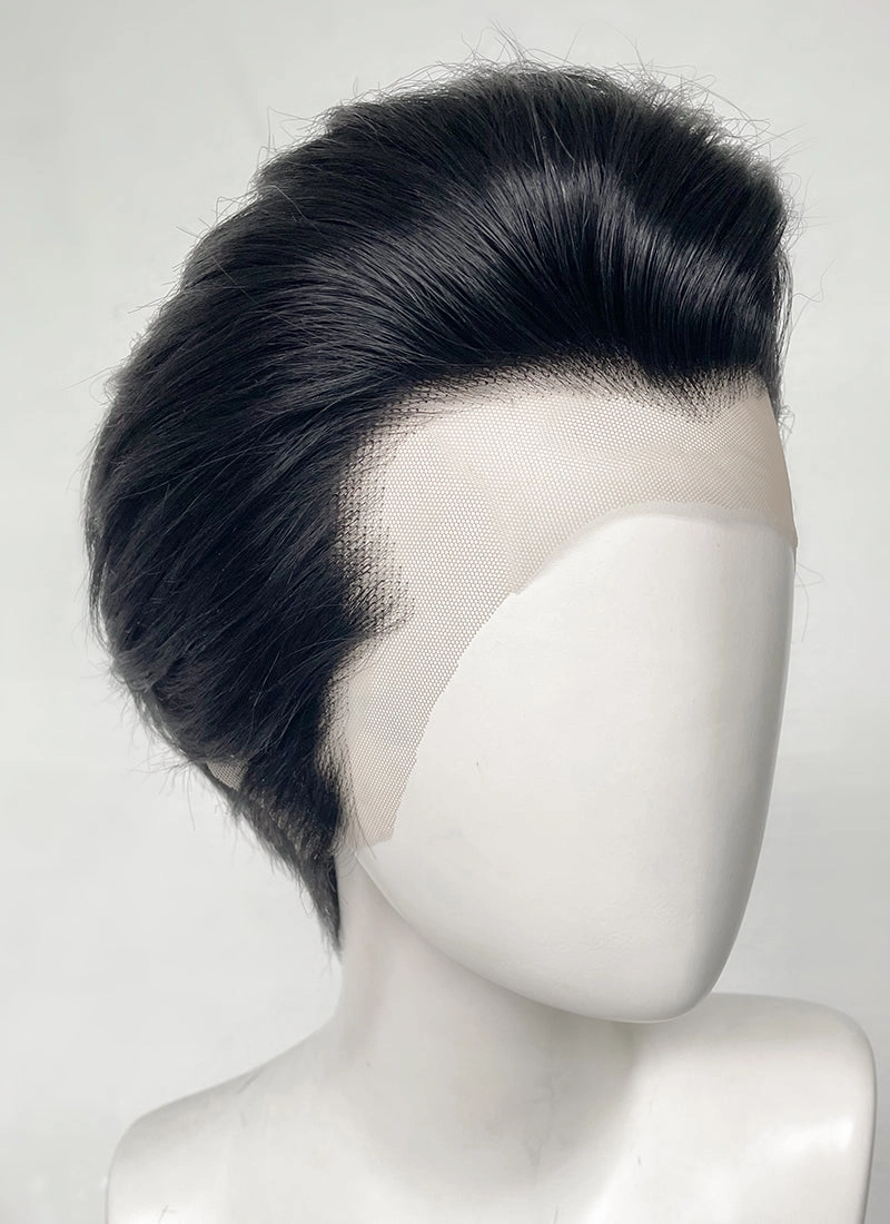 Like a Dragon Kazuma Kiryu Straight Slicked Back Black Lace Front Synthetic Men's Wig LF6010B