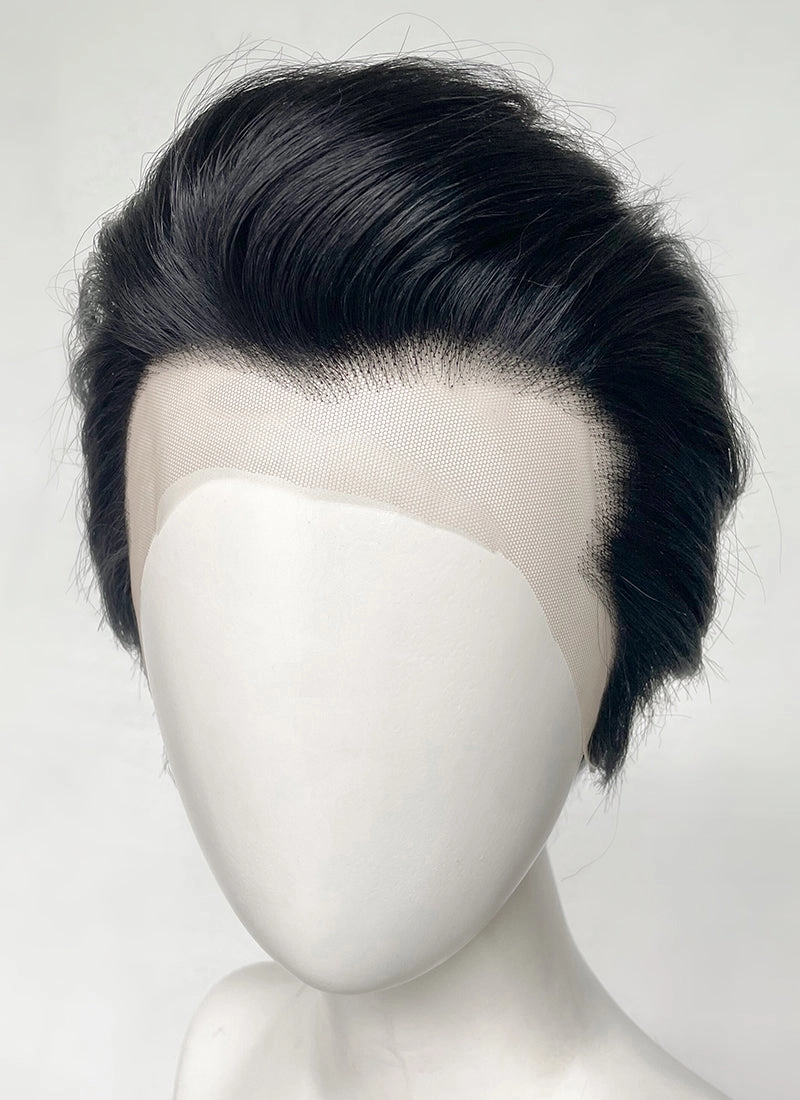 Like a Dragon Kazuma Kiryu Straight Slicked Back Black Lace Front Synthetic Men's Wig LF6010B