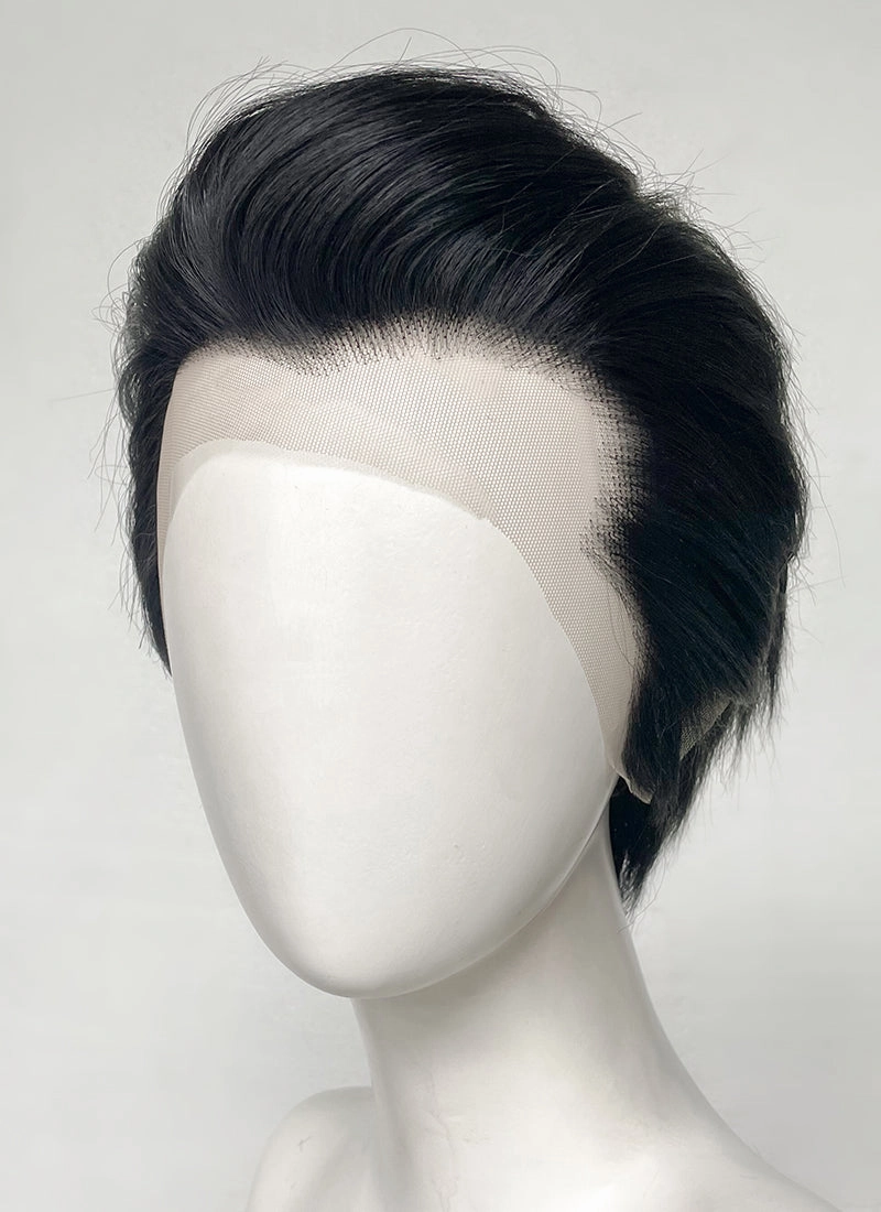 Like a Dragon Kazuma Kiryu Straight Slicked Back Black Lace Front Synthetic Men's Wig LF6010B