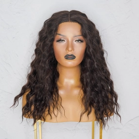 LILY 20" Dark Brown Lace Front Wig