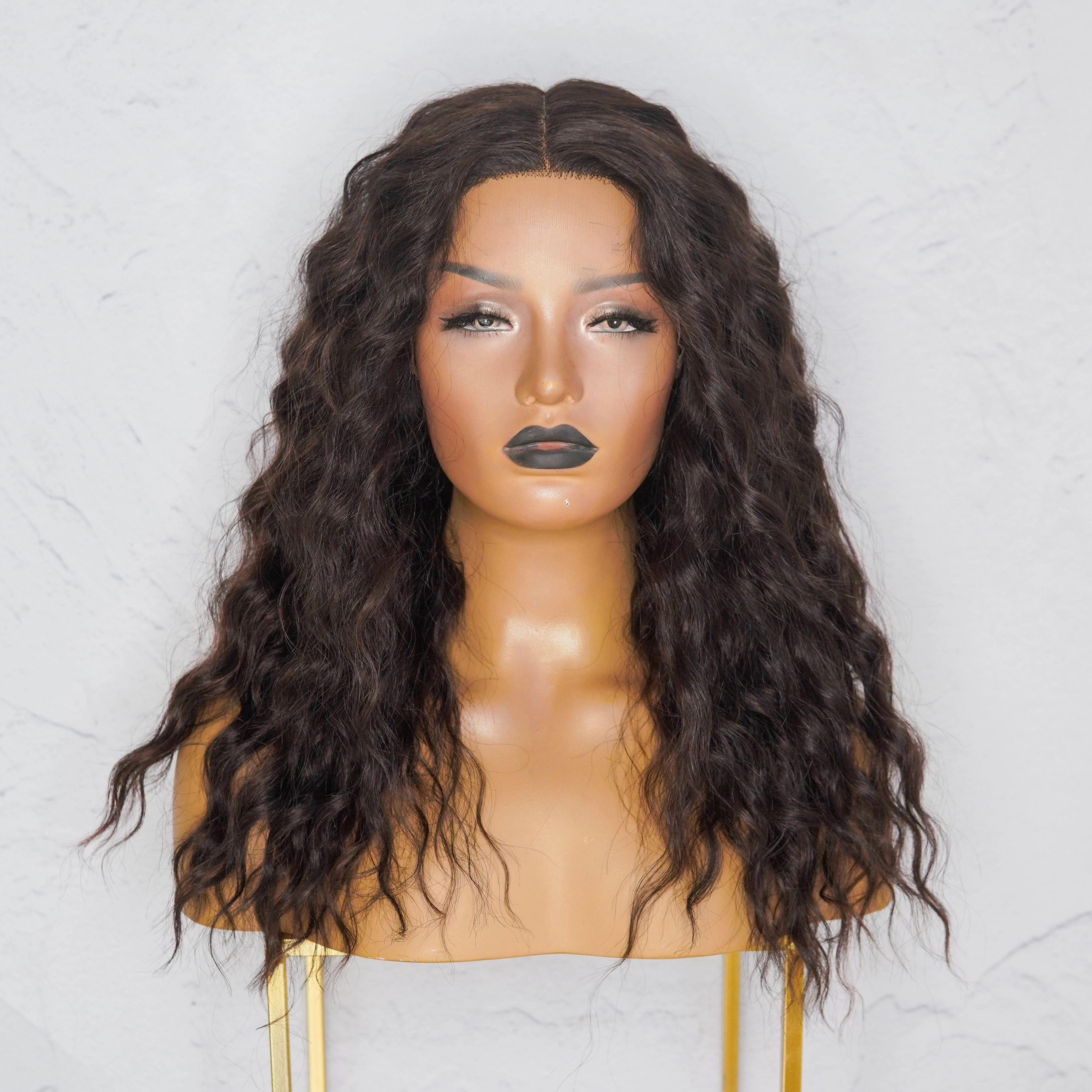 LILY 20" Dark Brown Lace Front Wig
