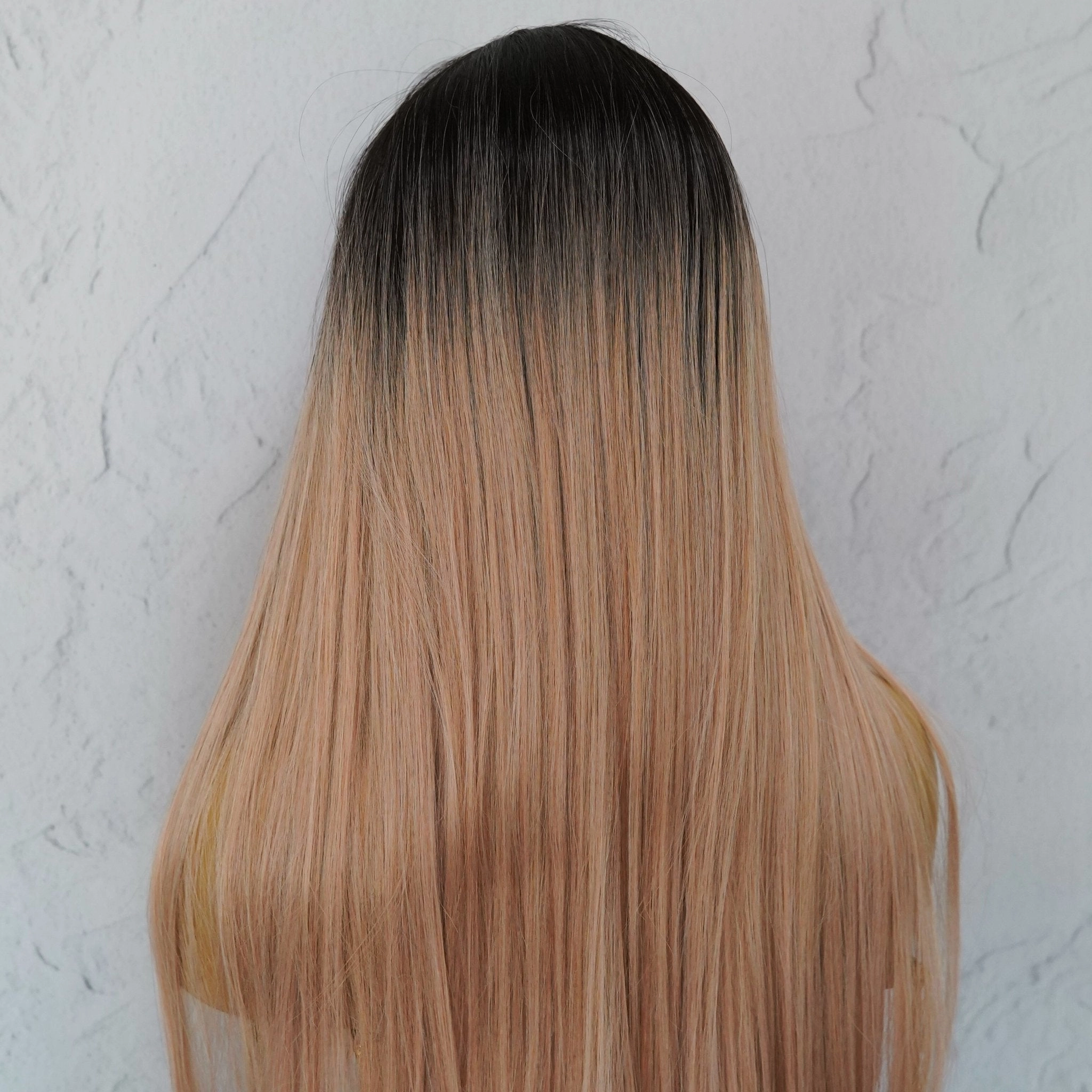 LIRA Dusty Caramel Pink Ombre Fringe Wig