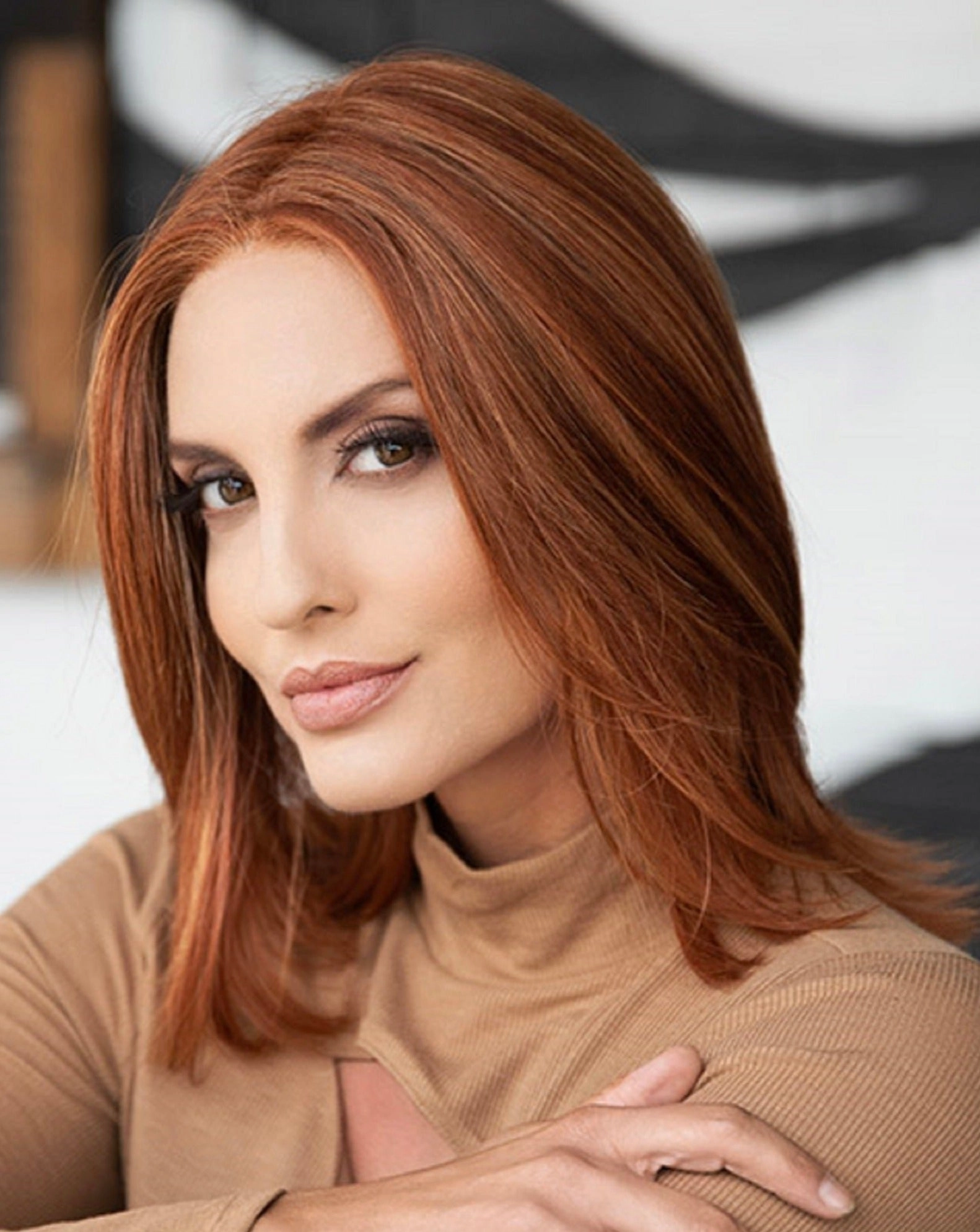 Lisa Wig by Envy | Human Hair/Heat Friendly Synthetic Blend Hair | Average Cap