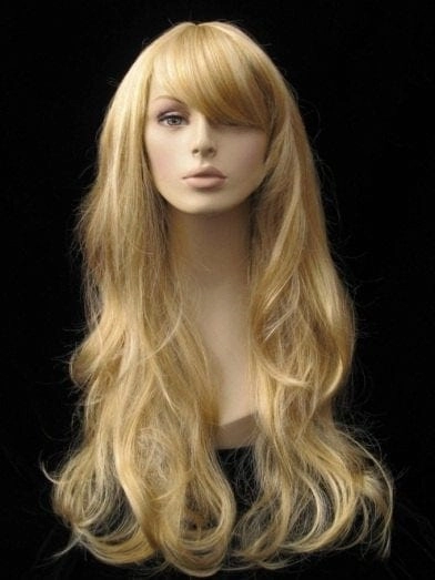 Long blonde wig, extra long, full: Helen