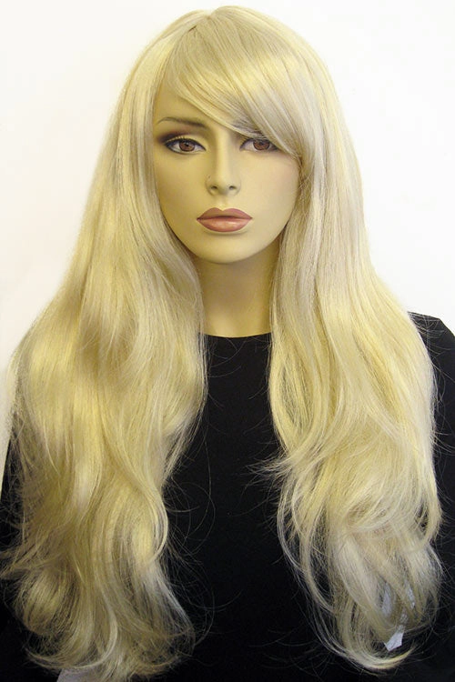 Long blonde wig, extra long, full: Helen