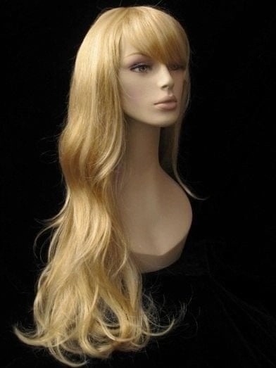 Long blonde wig, extra long, full: Helen