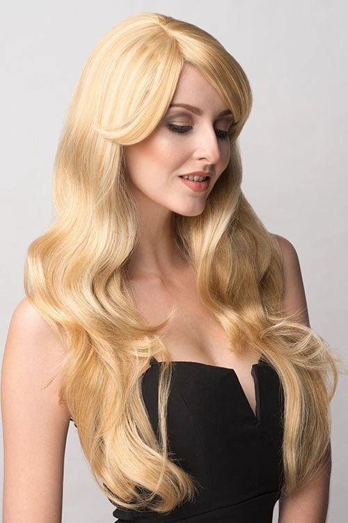 Long blonde wig, extra long, full: Helen