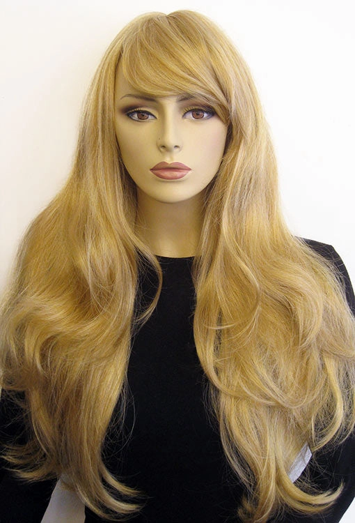 Long blonde wig, extra long, full: Helen