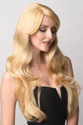 Long blonde wig, extra long, full: Helen