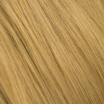 Long blonde wig with straight hair and a short, straight fringe: Nicole