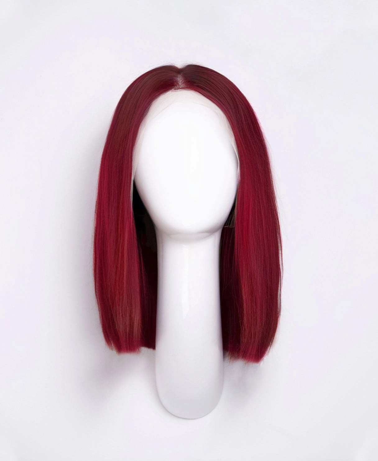 long bob human wig  - 12" cherry red.