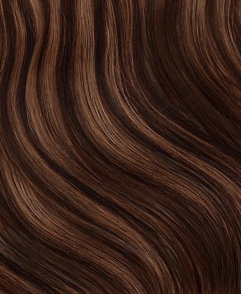 long bob human wig  - 12" dark highlights.