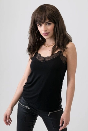 Long brown wavy bob (lob) wig: Lottie