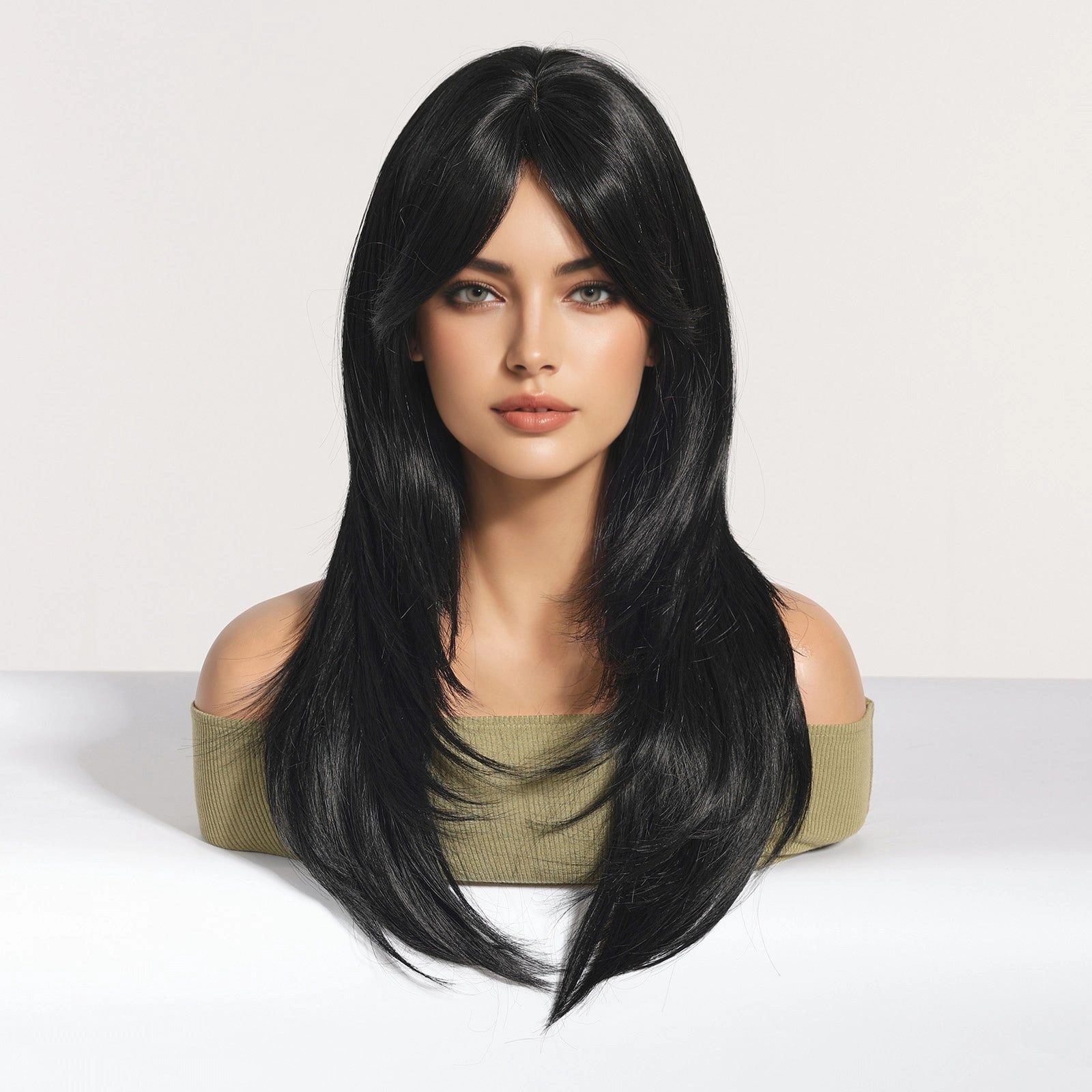 Long Layered Black Wig - MARKETPLACE