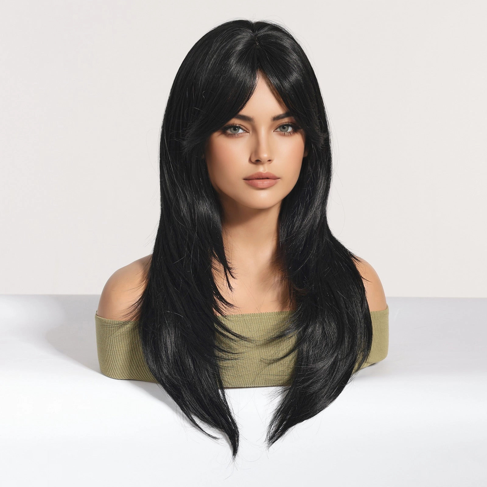 Long Layered Black Wig - MARKETPLACE