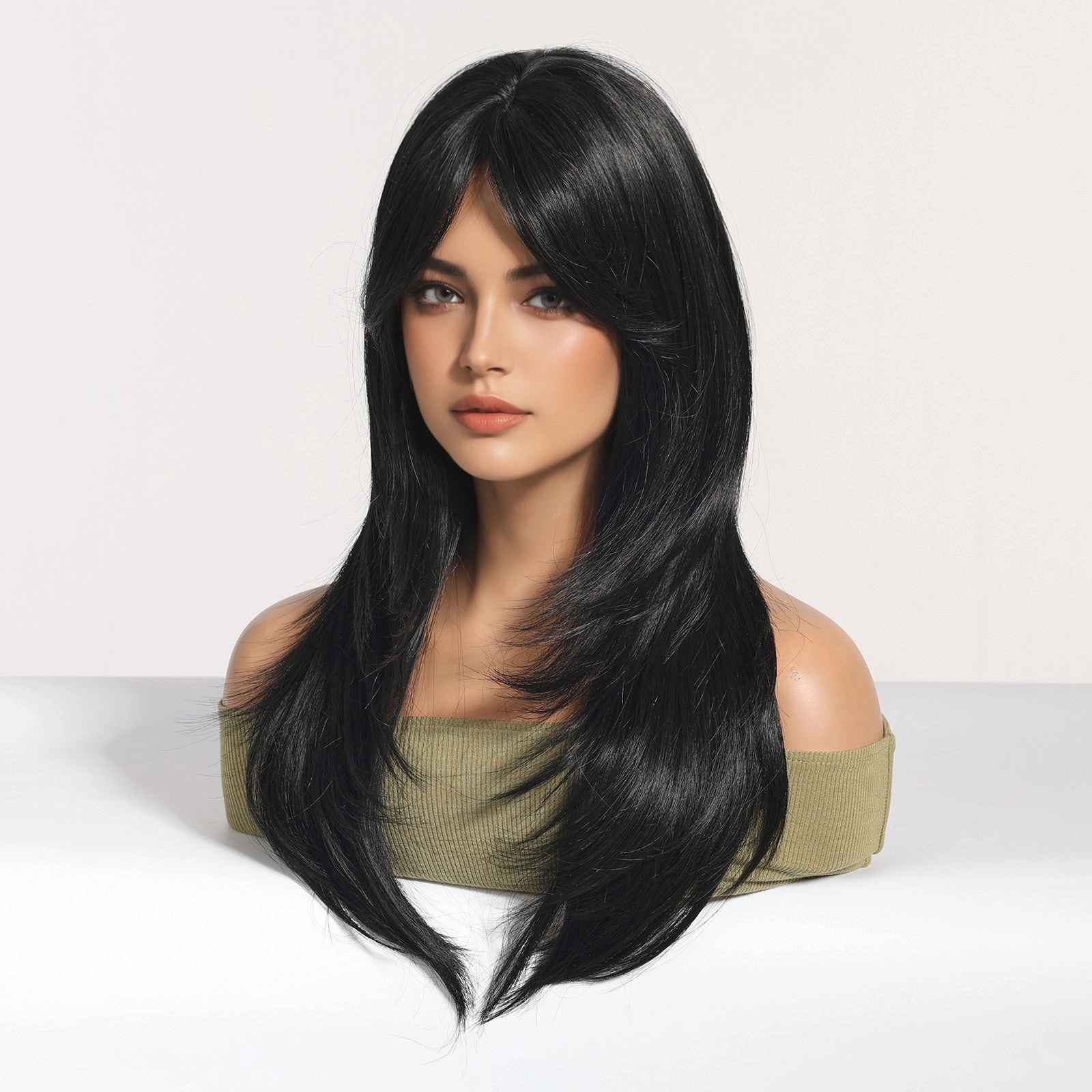Long Layered Black Wig - MARKETPLACE