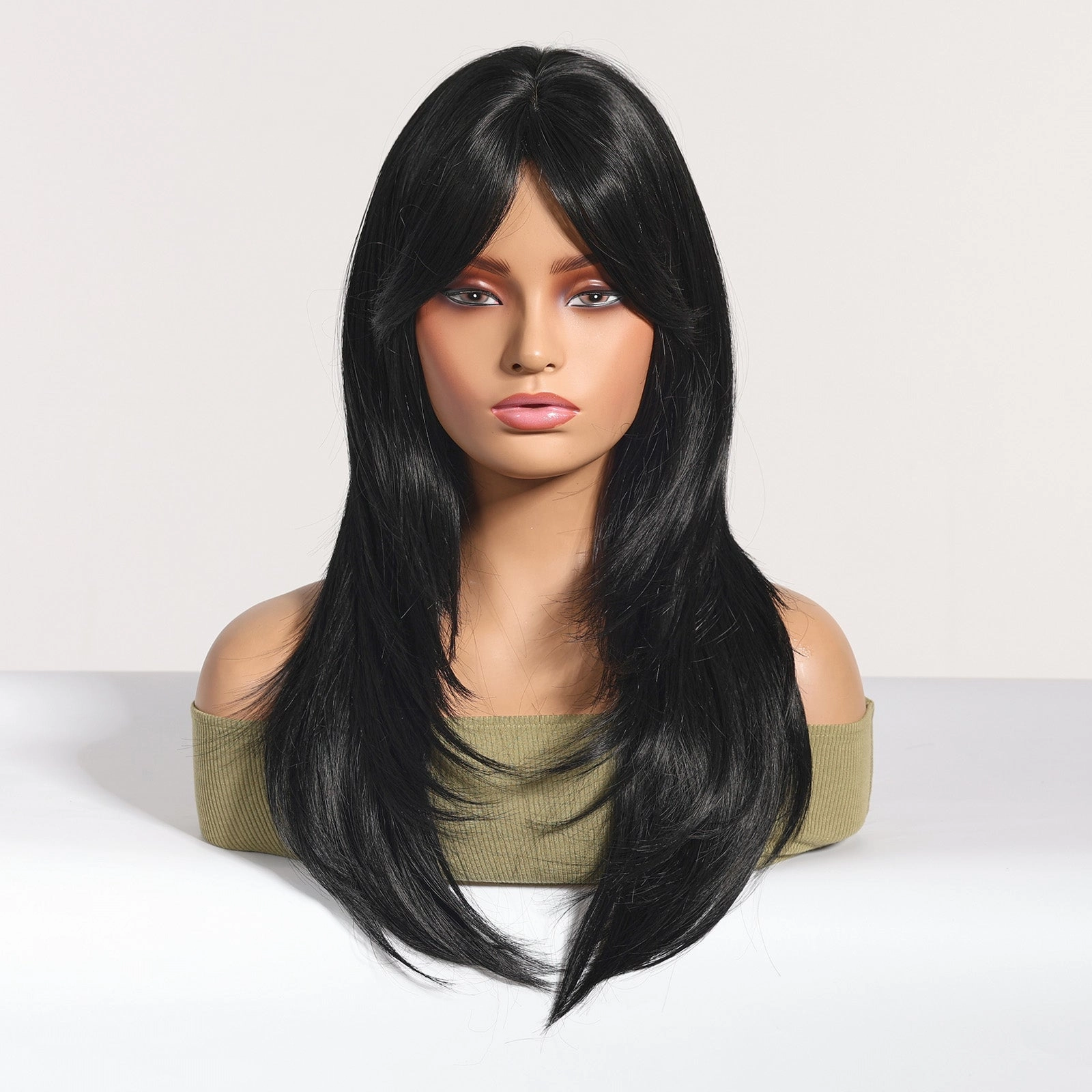 Long Layered Black Wig - MARKETPLACE