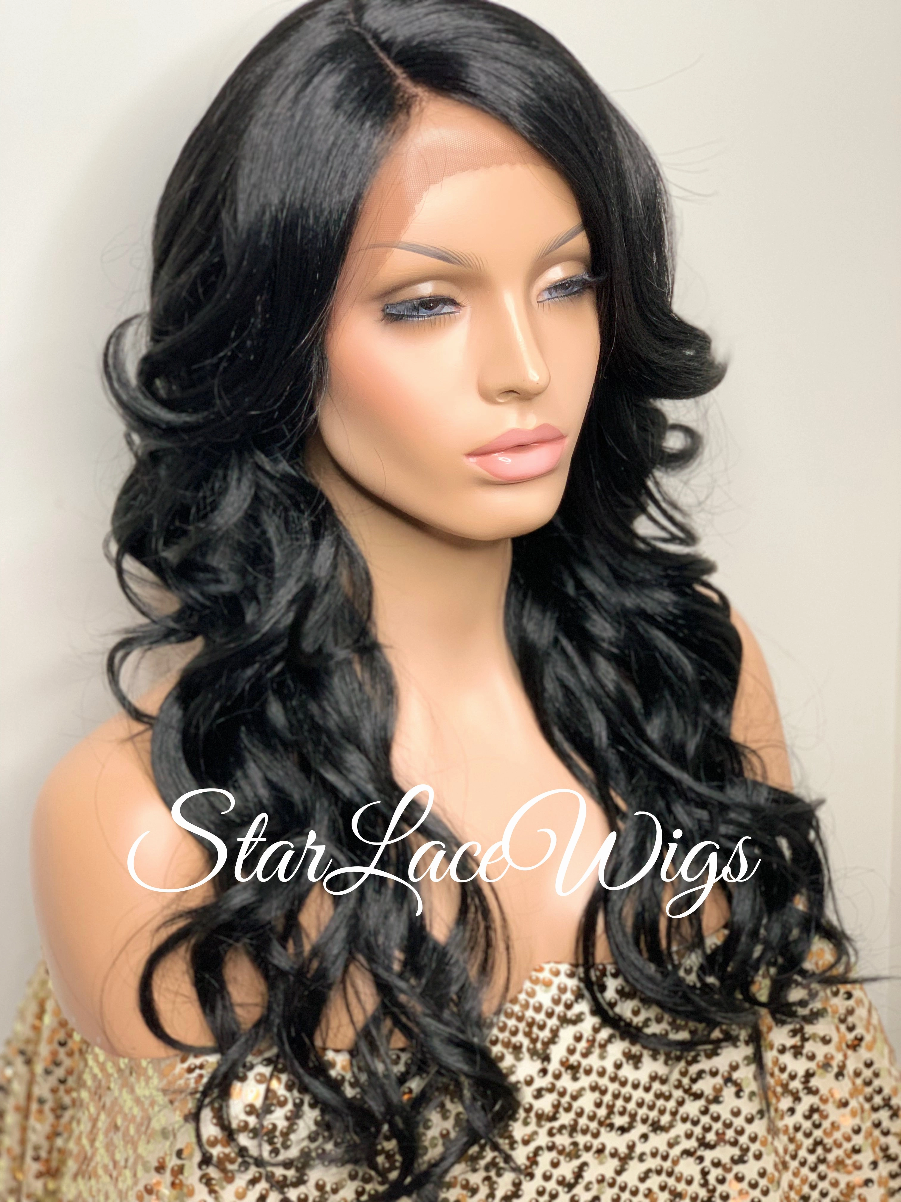Long Loose Curl Synthetic Lace Front Wig Layers - Taylor