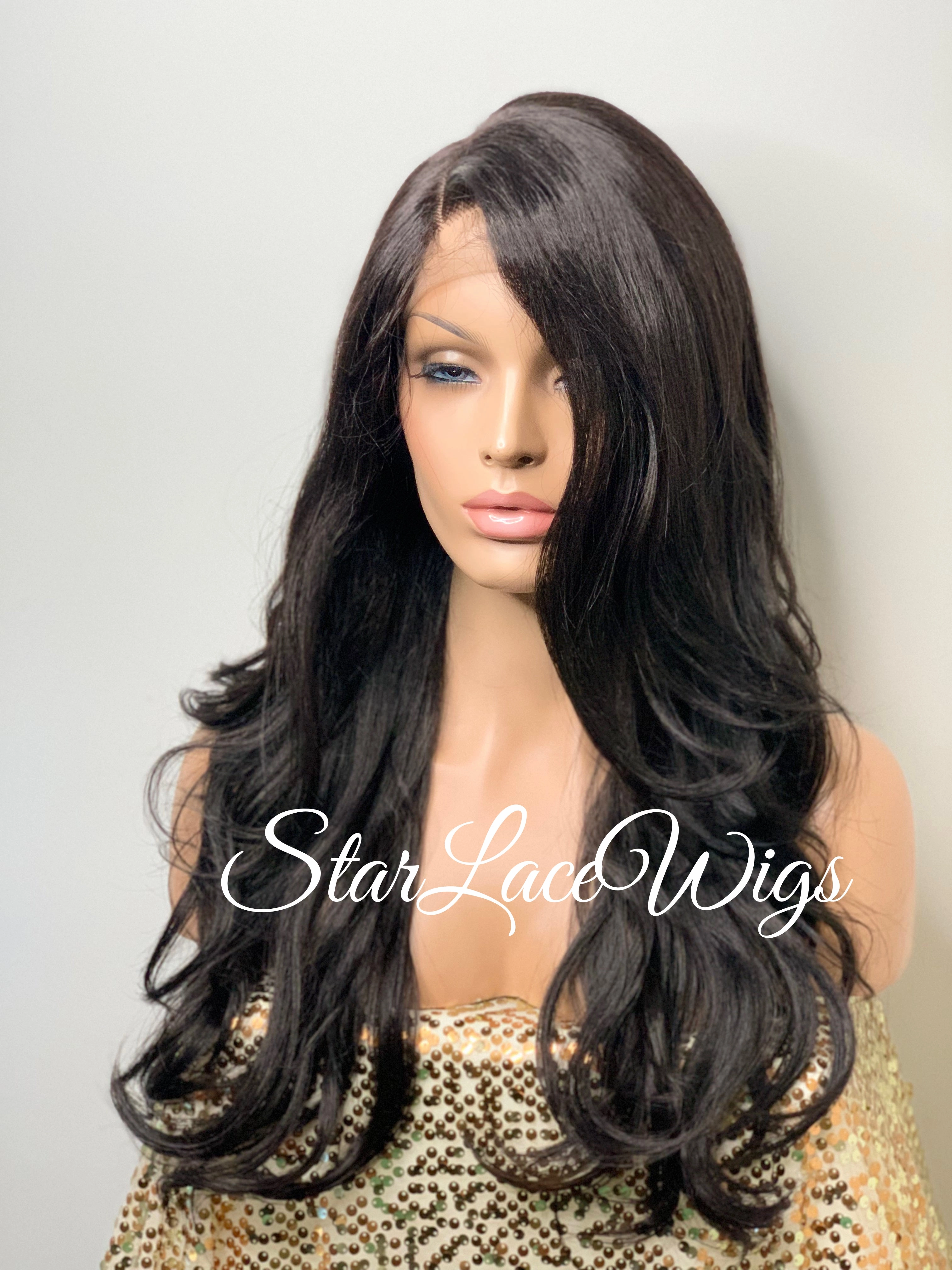Long Loose Curly Synthetic Lace Front Wig Side Part - Shawnee