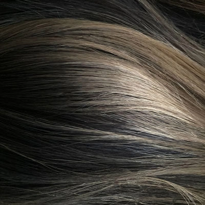 Long ombre wig - dark brown blending to blonde: Rey