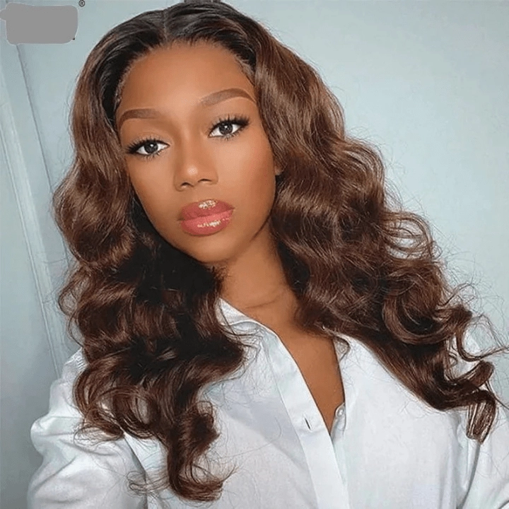 Loose Deep Wave Blue/Reddish Brown/Brown/Burgundy 13x4 Lace Front Wigs Pre Plucked Natural Hairline Human Hair Wigs-Geeta Hair