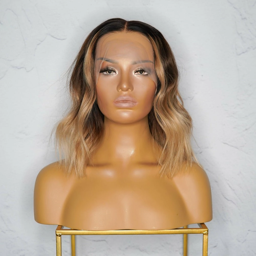 LORELEI Ombre Brown Human Hair Lace Front Wig