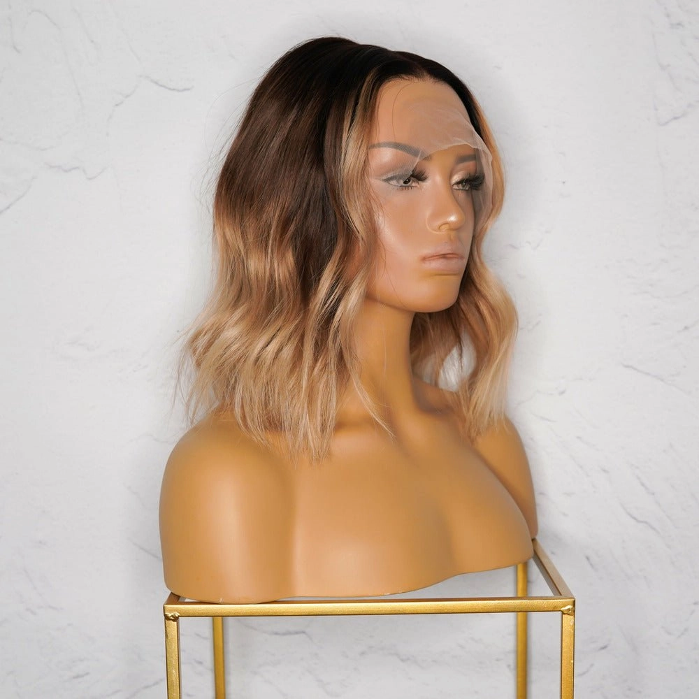 LORELEI Ombre Brown Human Hair Lace Front Wig