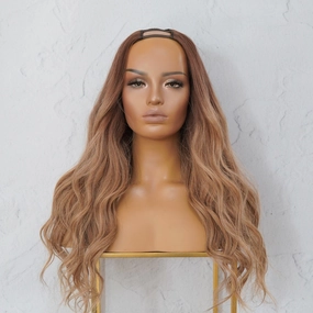LUKA Ombre Brown Human Hair U Part Wig