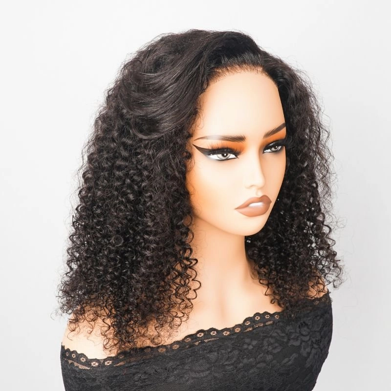 Luxury Designer Series 250% Density Luxurious Human Hair Wig  Virgin Jerry Curly Bob Wig-GEETA HAIR