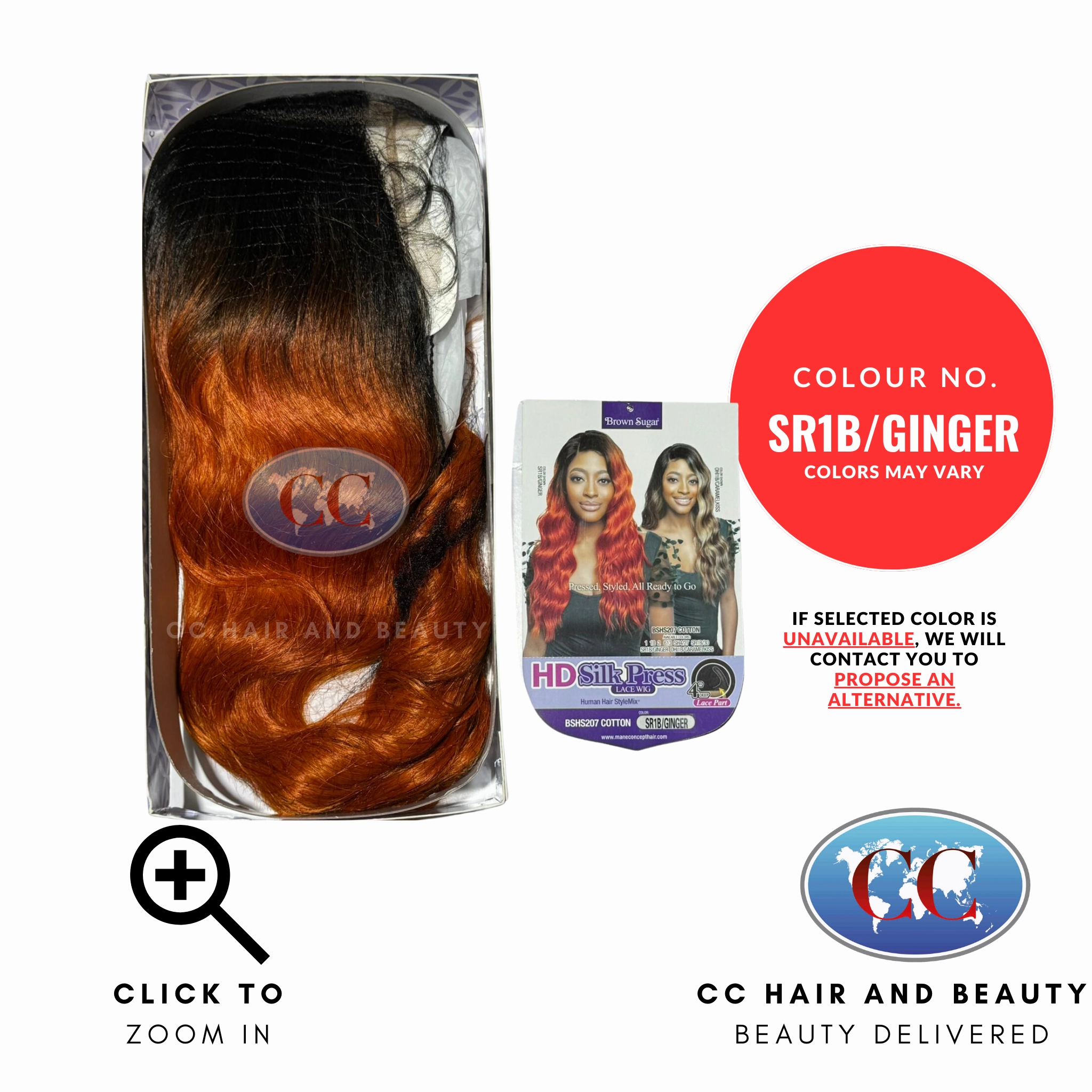 Mane Concept Brown Sugar HD Lace Human Hair Blend Wig - BSHS207 Cotton
