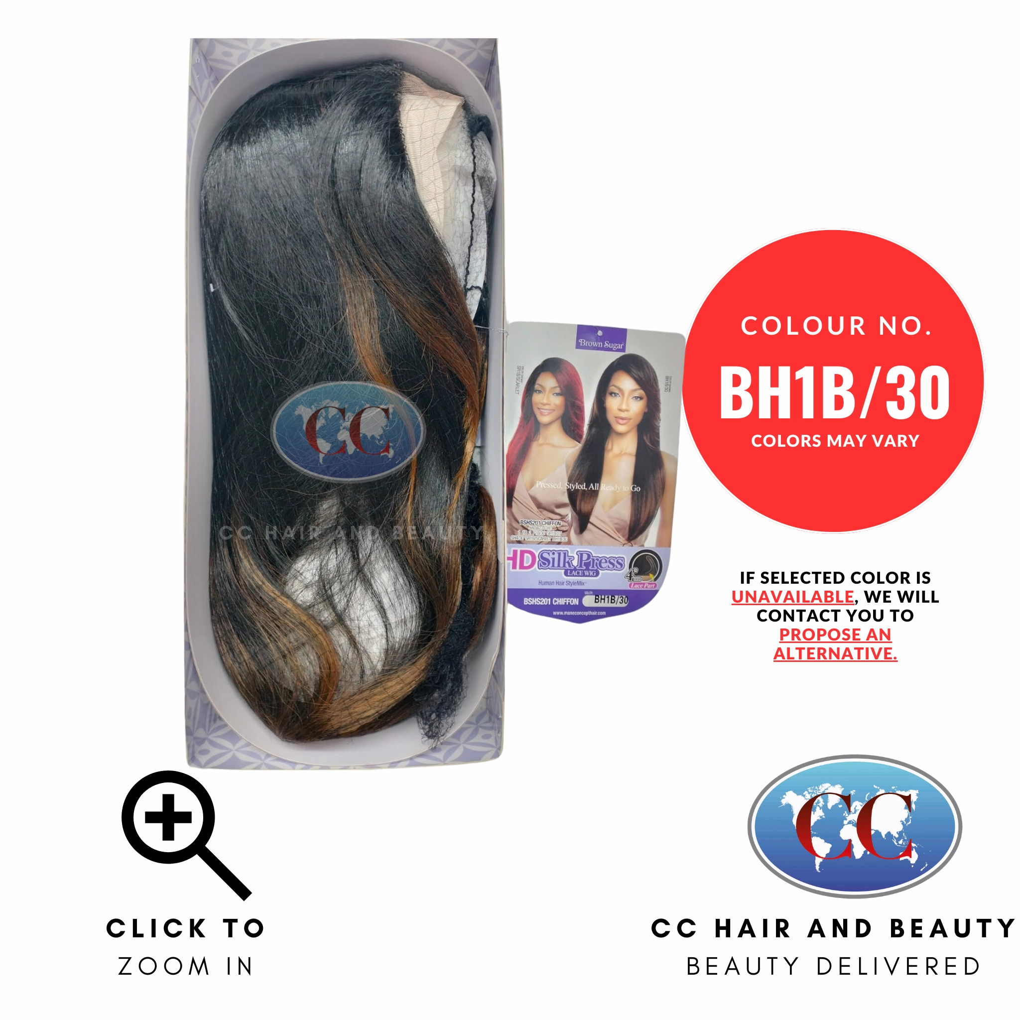 Mane Concept Brown Sugar Synthetic HD Silk Press Lace Front Wig - BSHS201 Chiffon