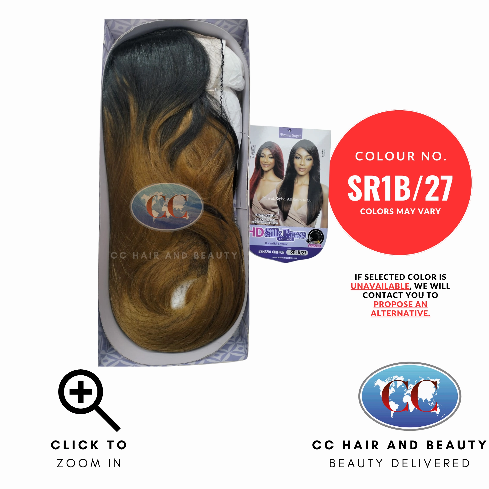 Mane Concept Brown Sugar Synthetic HD Silk Press Lace Front Wig - BSHS201 Chiffon