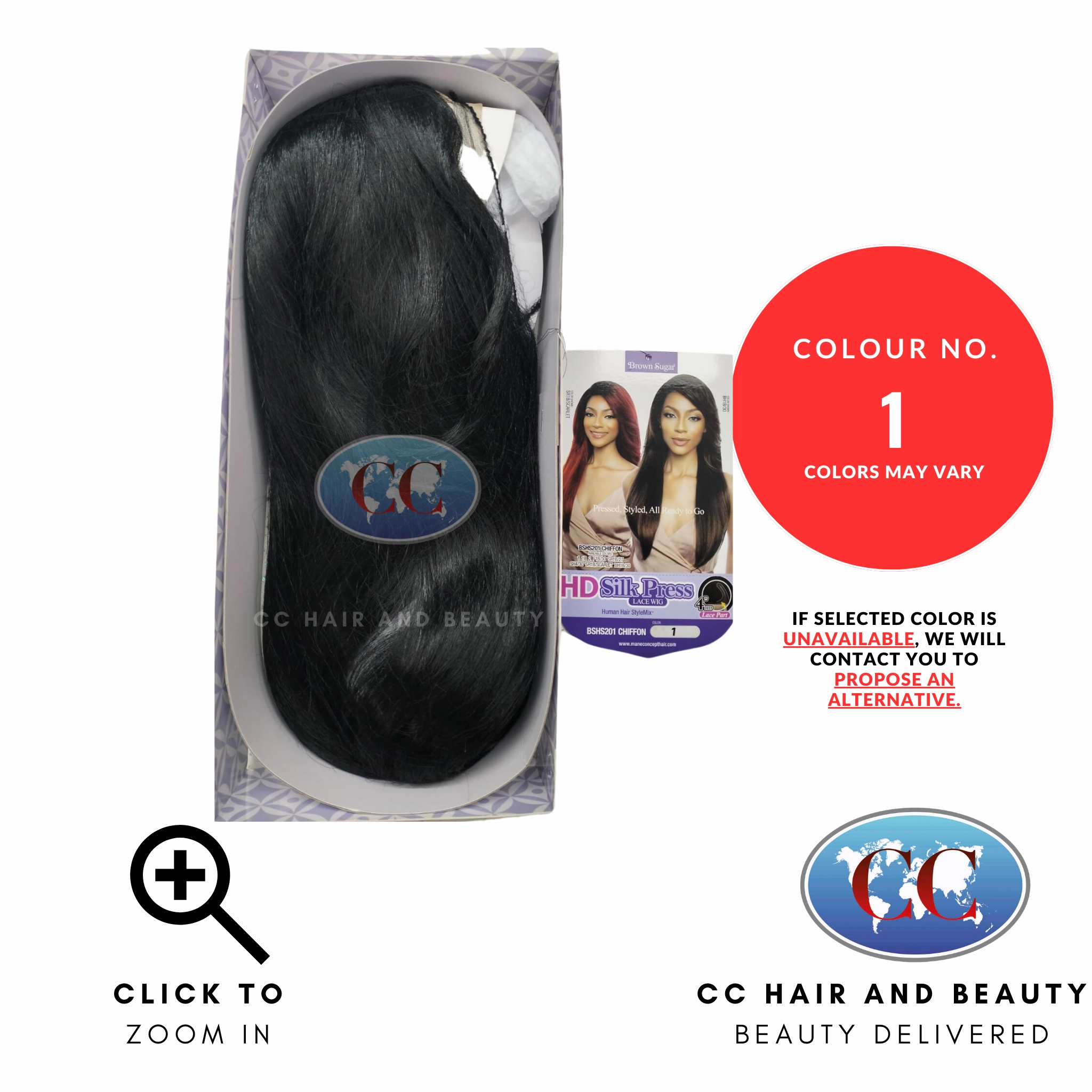 Mane Concept Brown Sugar Synthetic HD Silk Press Lace Front Wig - BSHS201 Chiffon