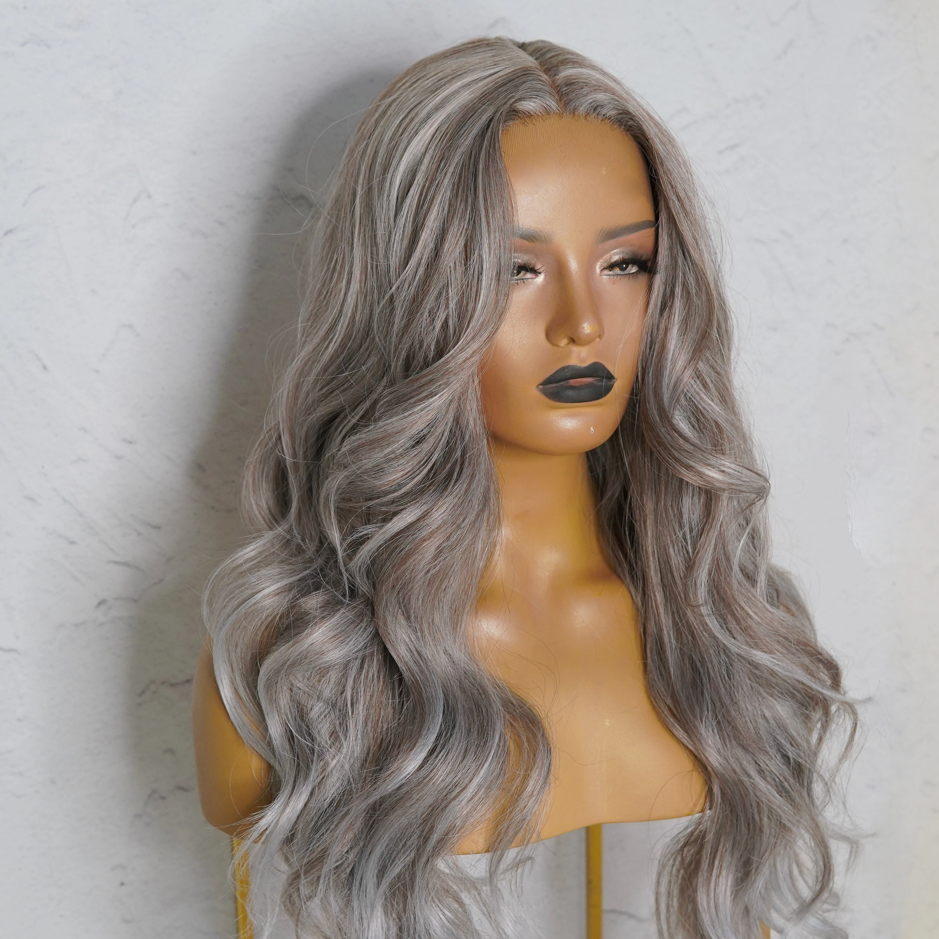 MARINA Ash Grey Lace Front Wig