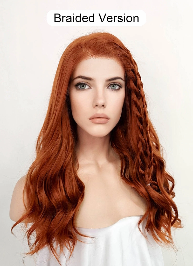 Marvel Black Widow Black Widow Ginger Wavy Lace Front Synthetic Wig LF3229