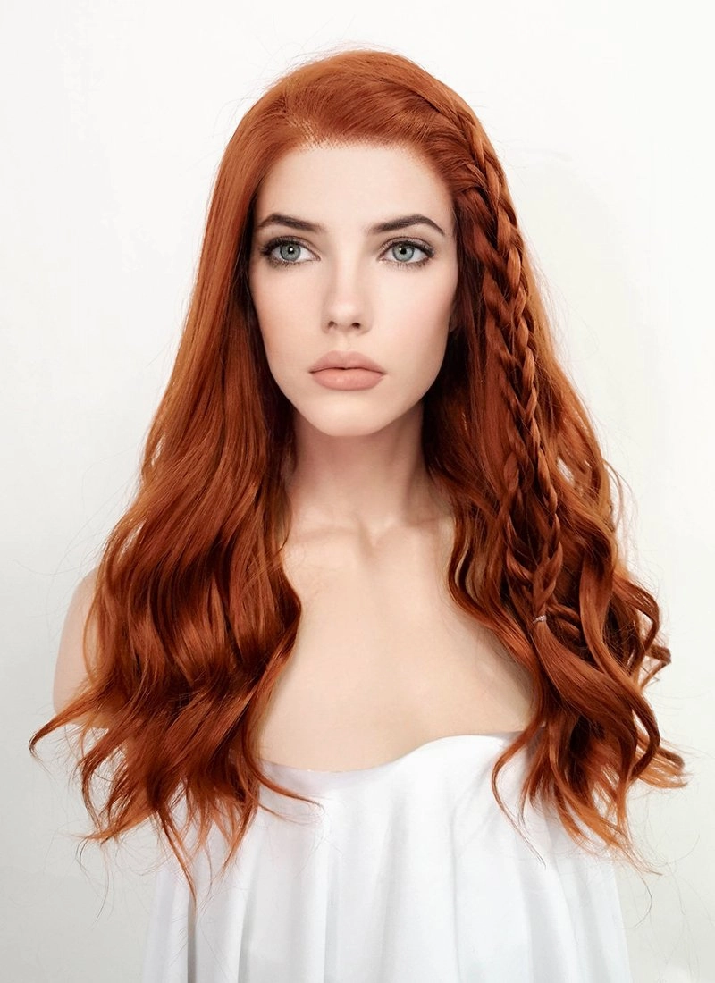 Marvel Black Widow Black Widow Ginger Wavy Lace Front Synthetic Wig LF3229